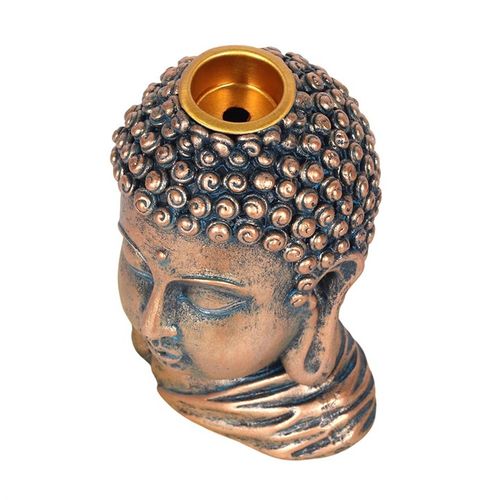 Bronze Buddha Head Backflow Burner