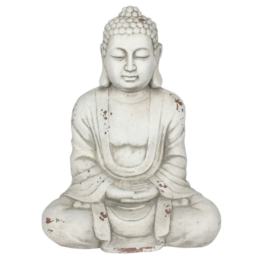 Sitting Garden Buddha 58cm - Black Qubd