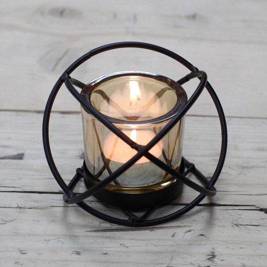 Iron Votive Candle Holder - 1 Cup Black Qubd