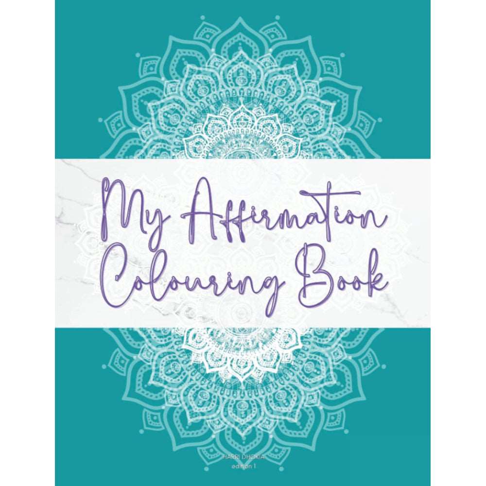 My Affirmation Colouring Paperback Book - Black Qubd